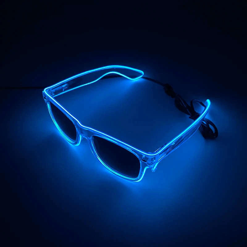 Light Up LED Glow Sunglasses for Parties & Raves-Blue 1