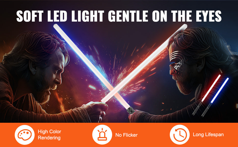 RGB Lightsaber with Sound Effects & Metal Handle Rechargeable