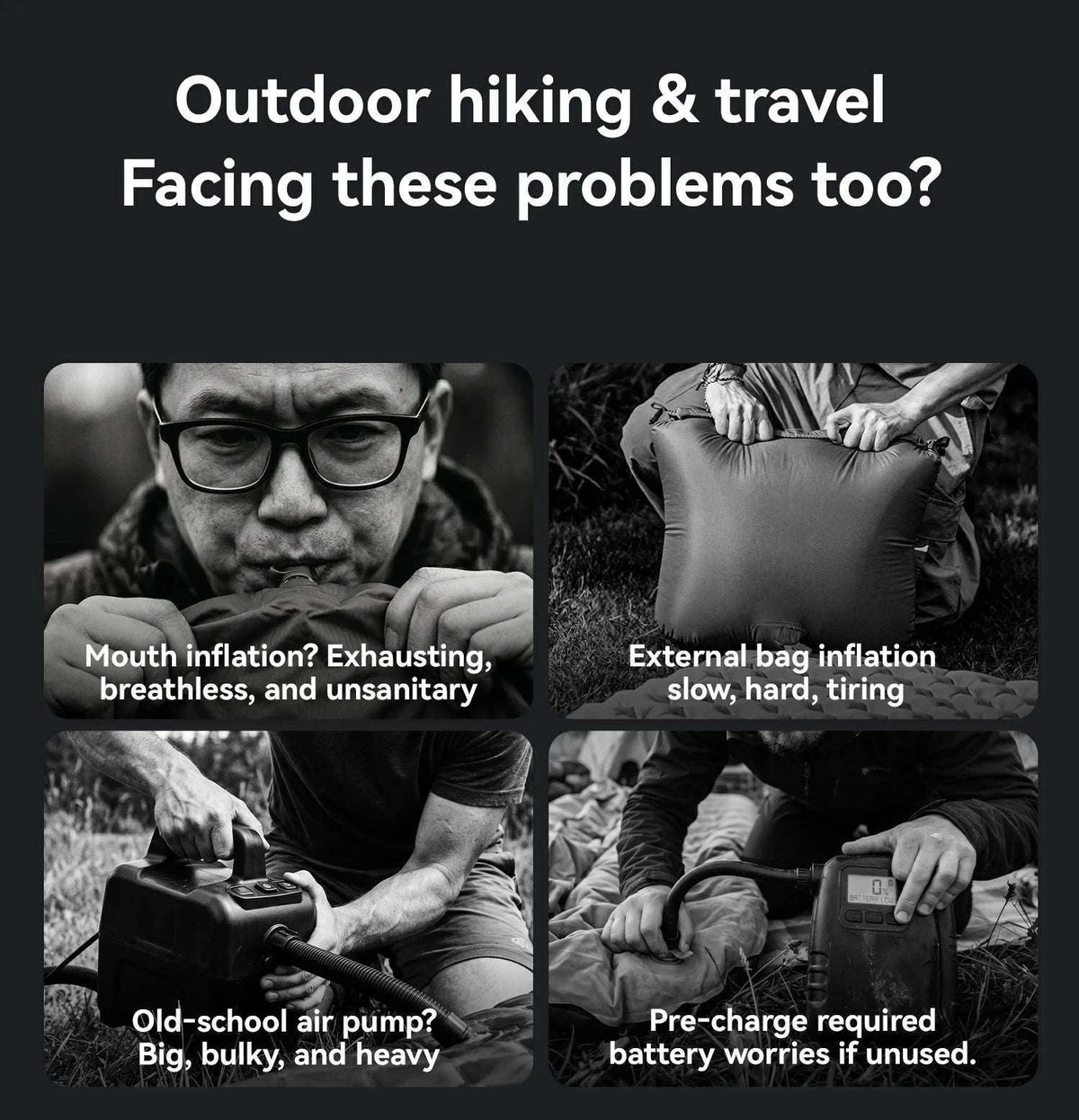 Lightweight 5kPa Mini Air Pump for Camping Mats and Tubes-600188-OR