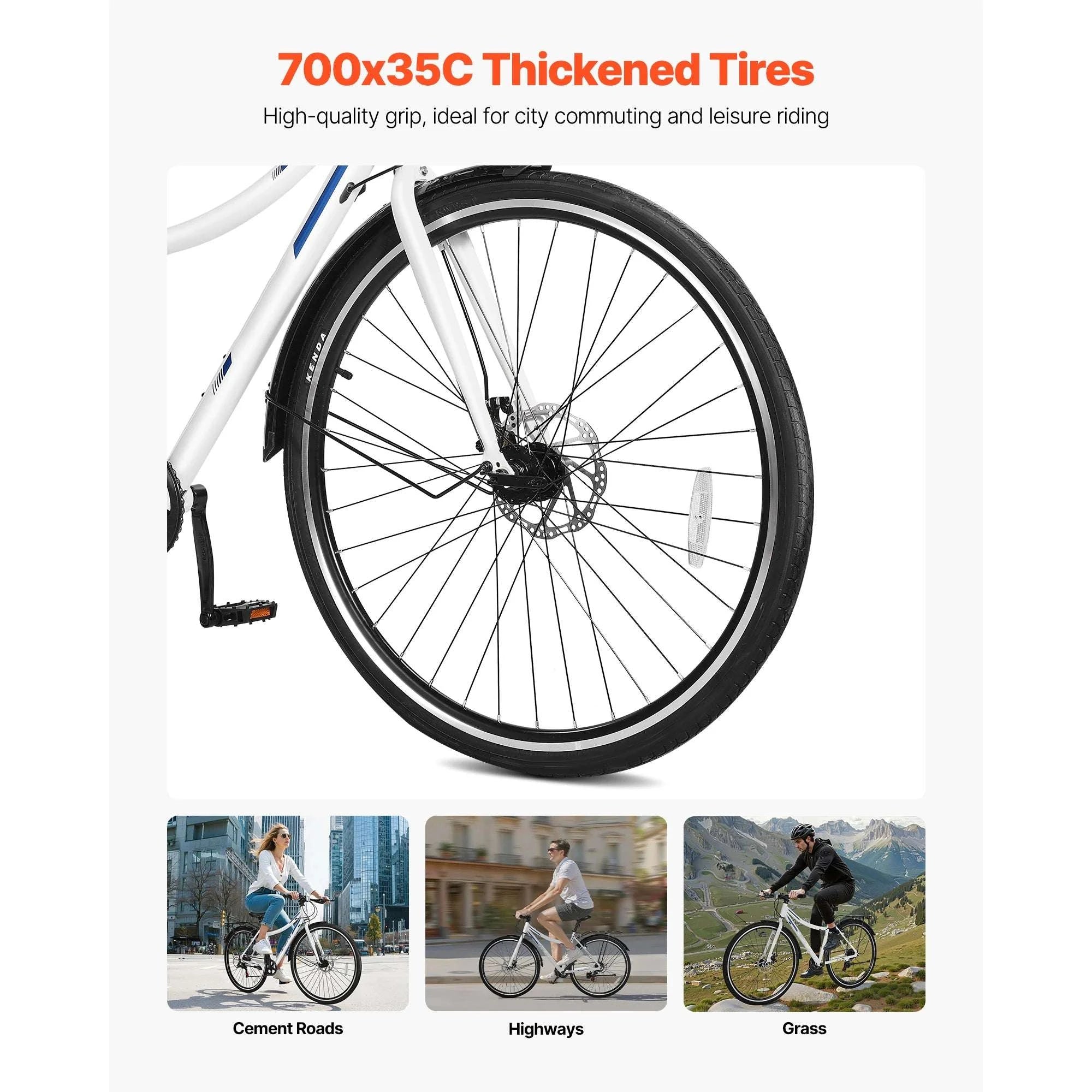 Lightweight Aluminum Hybrid Bike 700C Step-Through City Commuter-28inch type A / United States