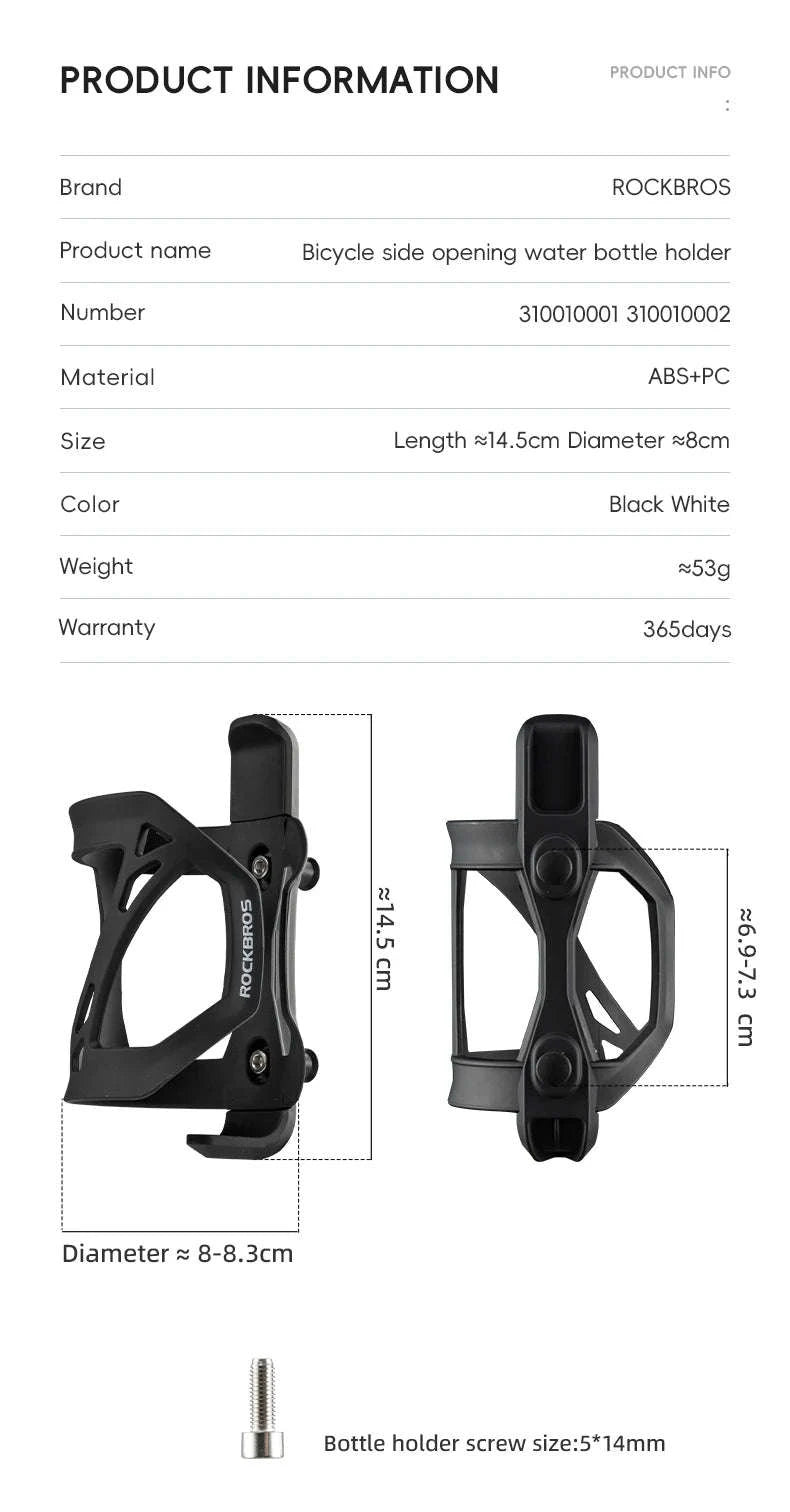 Lightweight Bicycle Water Bottle Cage Under 75g ABS+PC Holder-310010001