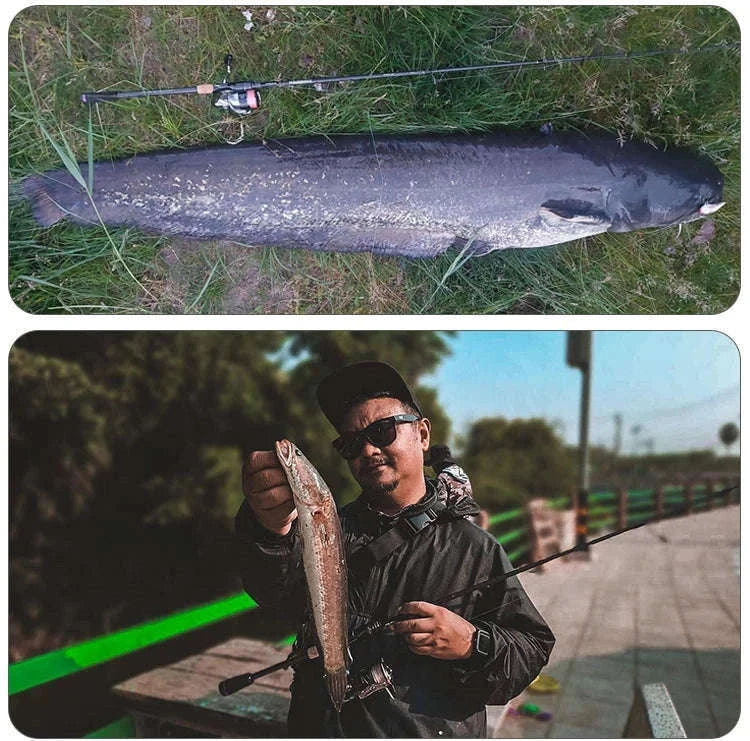Lightweight Carbon Spinning & Casting Fishing Rod Fast Action Bass Pike-RH-S922M-MF