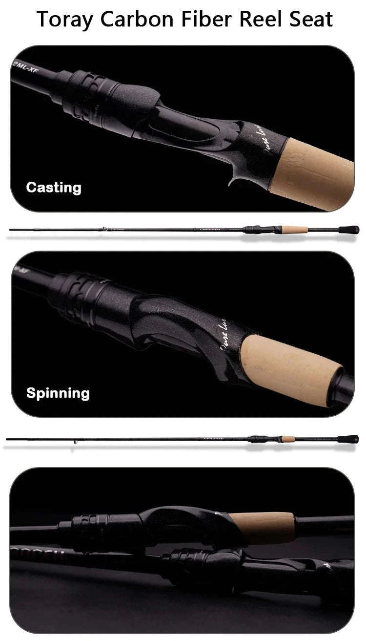 Lightweight Carbon Spinning & Casting Fishing Rod Fast Action Bass Pike-RH-S922M-MF