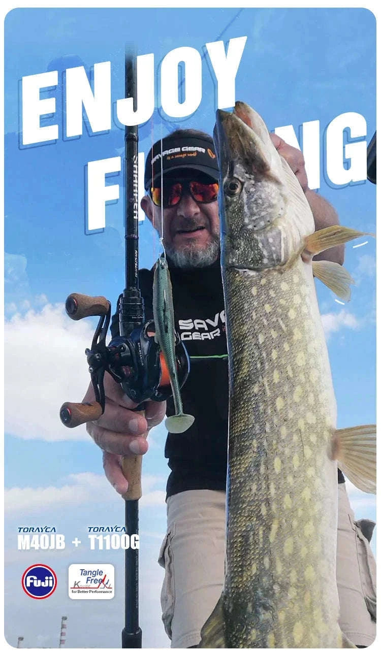 Lightweight Carbon Spinning & Casting Fishing Rod Fast Action Bass Pike-RH-S922M-MF