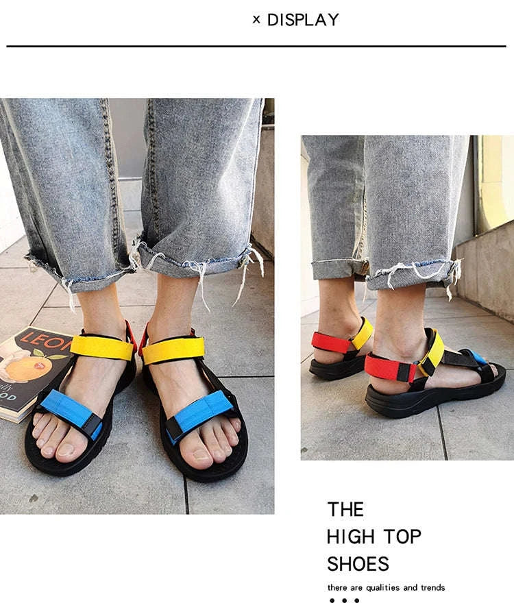 Lightweight EVA Sole Breathable Beach Sandals for Men-Blue / 46
