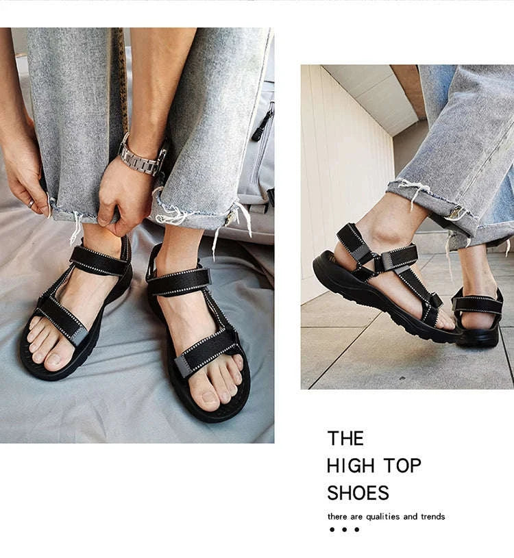 Lightweight EVA Sole Breathable Beach Sandals for Men-Blue / 46