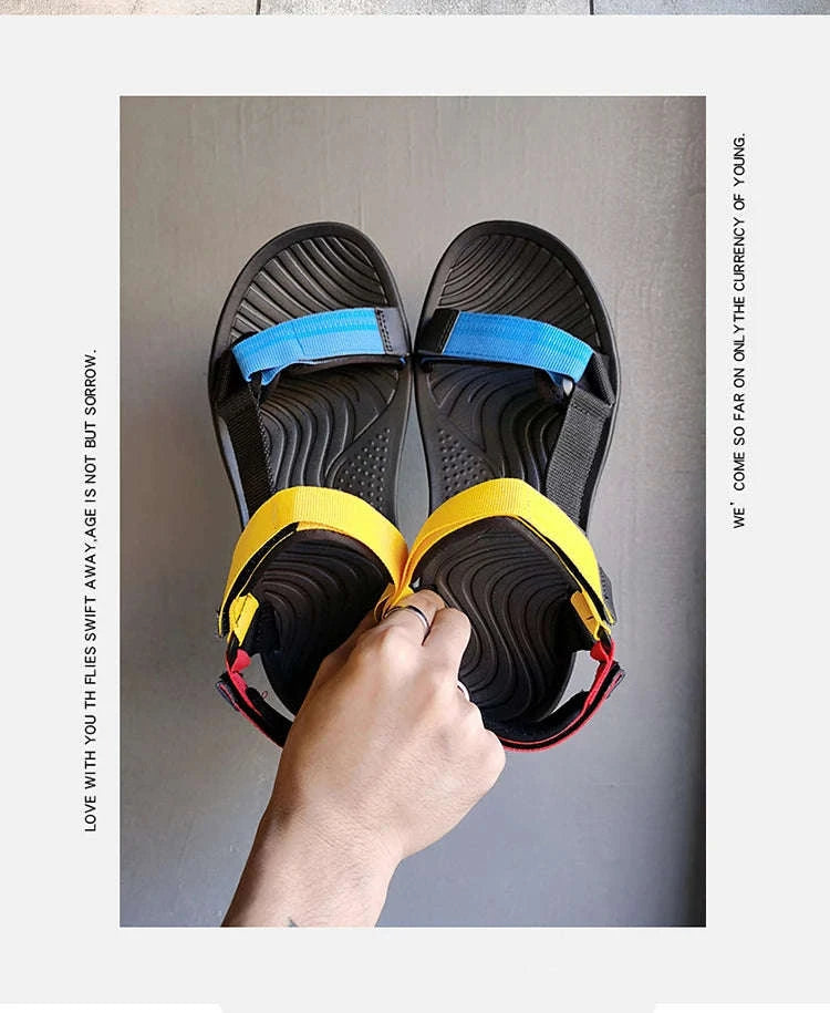 Lightweight EVA Sole Breathable Beach Sandals for Men-Blue / 46