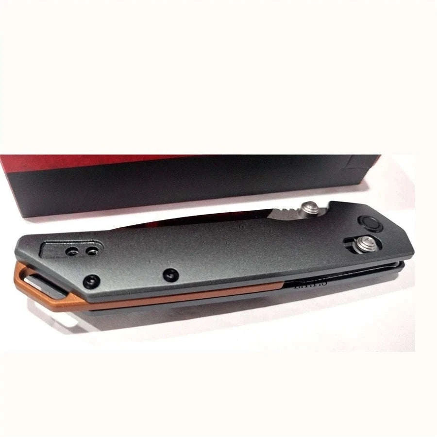 Lightweight Folding Knife 3.4" EDC Spear Point Blade with Reversible Clip-United States / Blue -Aluminium