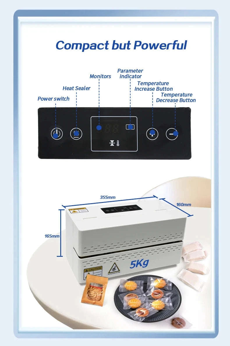 Lightweight Heat Sealing Machine for Plastic Bag Food Storage-Sealing Machine / US Plug