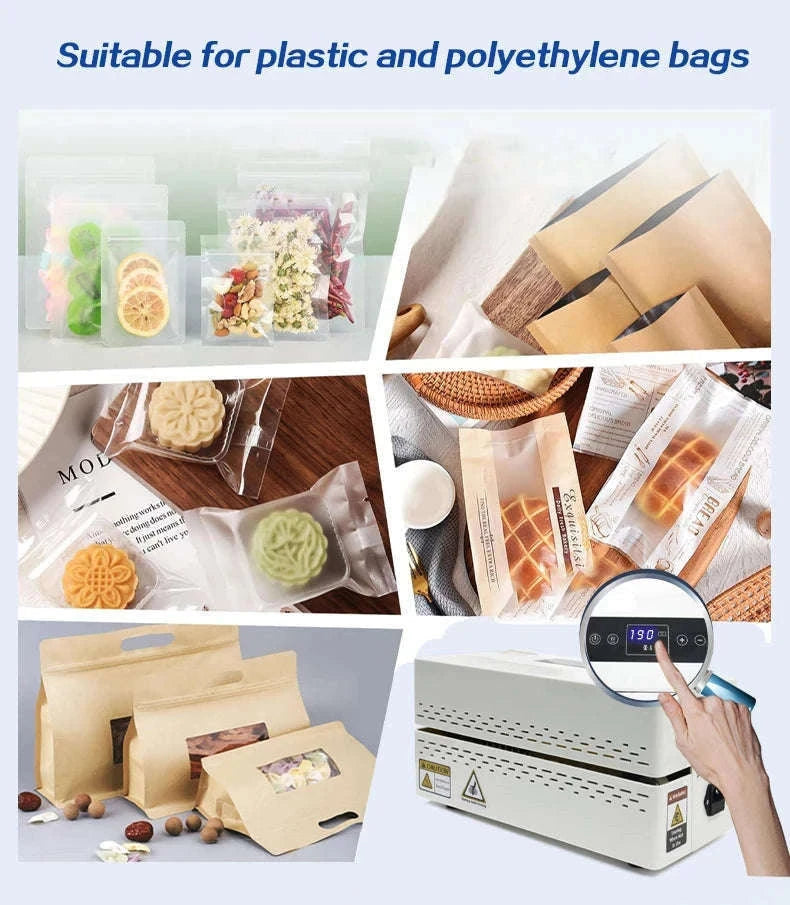 Lightweight Heat Sealing Machine for Plastic Bag Food Storage-Sealing Machine / US Plug