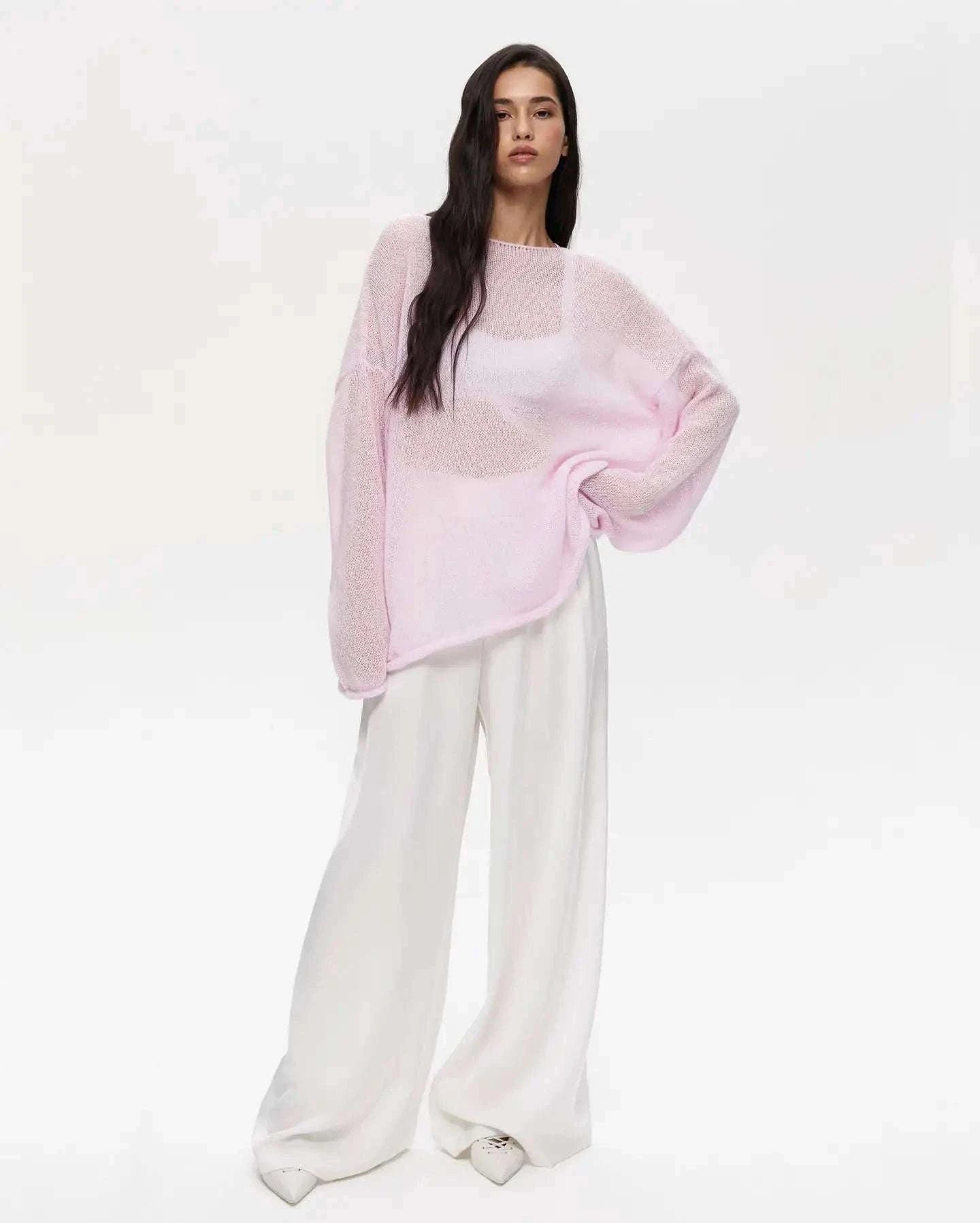 Lightweight Loose Fit Turtleneck Sweater for Women Soft Casual Pullover-