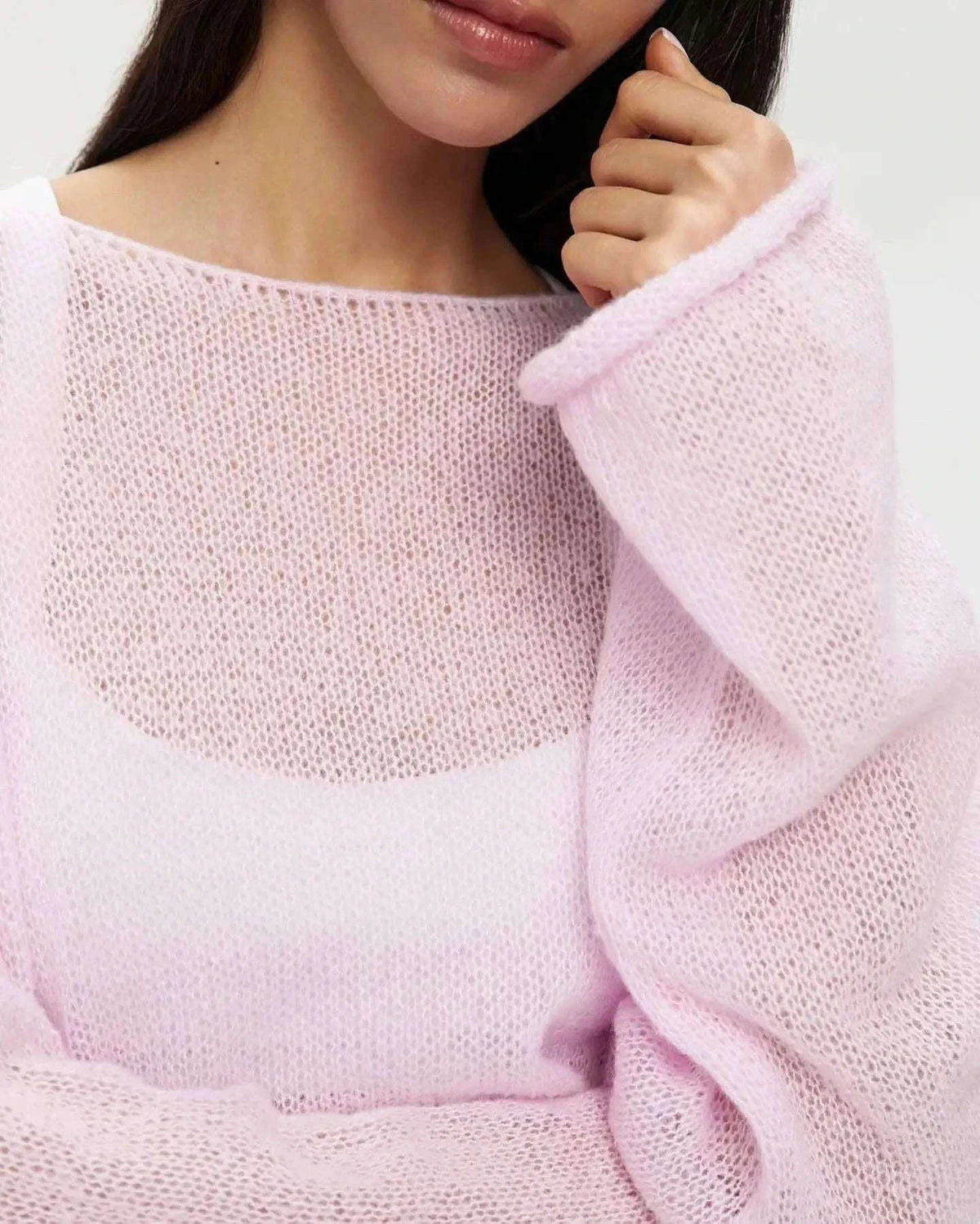 Lightweight Loose Fit Turtleneck Sweater for Women Soft Casual Pullover-GRAY / S