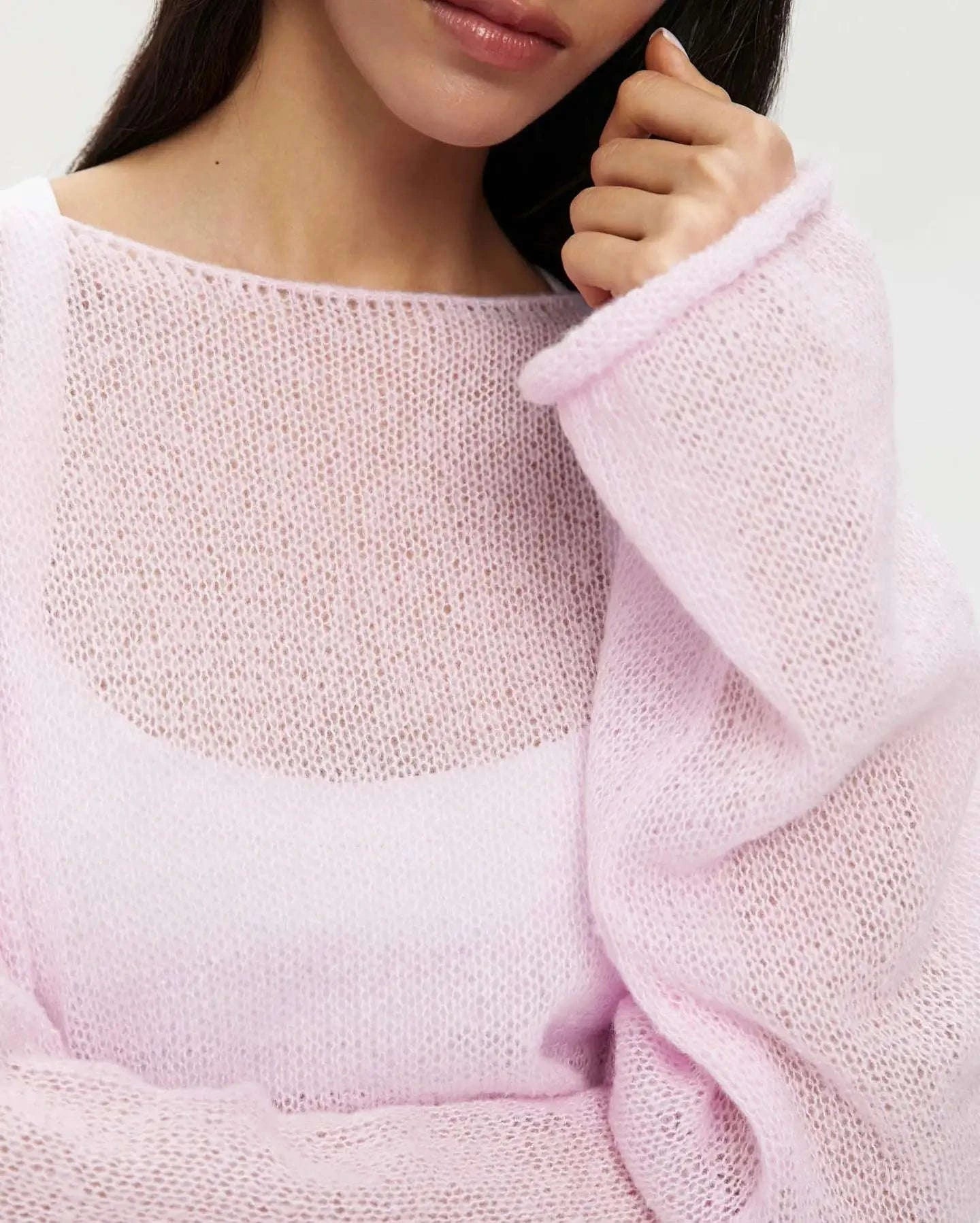 Lightweight Loose Fit Turtleneck Sweater for Women Soft Casual Pullover-GRAY / S