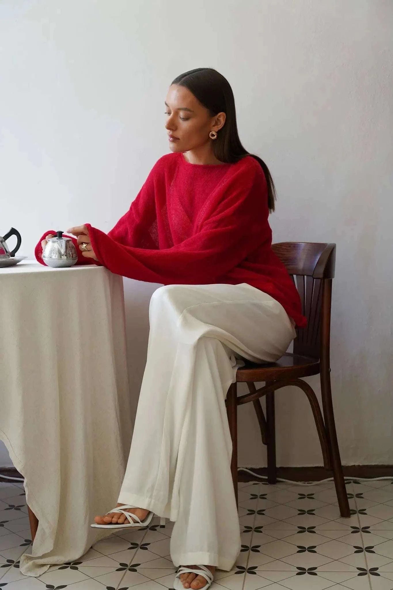 Lightweight Loose Fit Turtleneck Sweater for Women Soft Casual Pullover-GRAY / S
