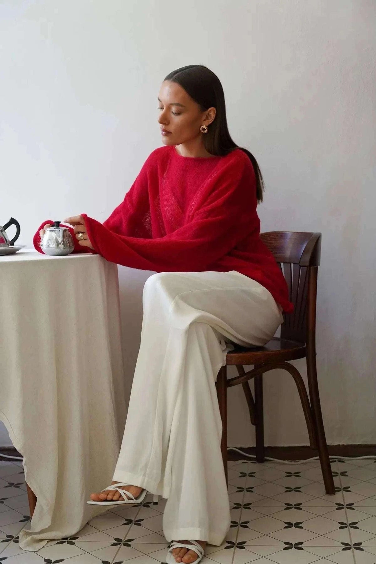 Lightweight Loose Fit Turtleneck Sweater for Women Soft Casual Pullover-GRAY / S