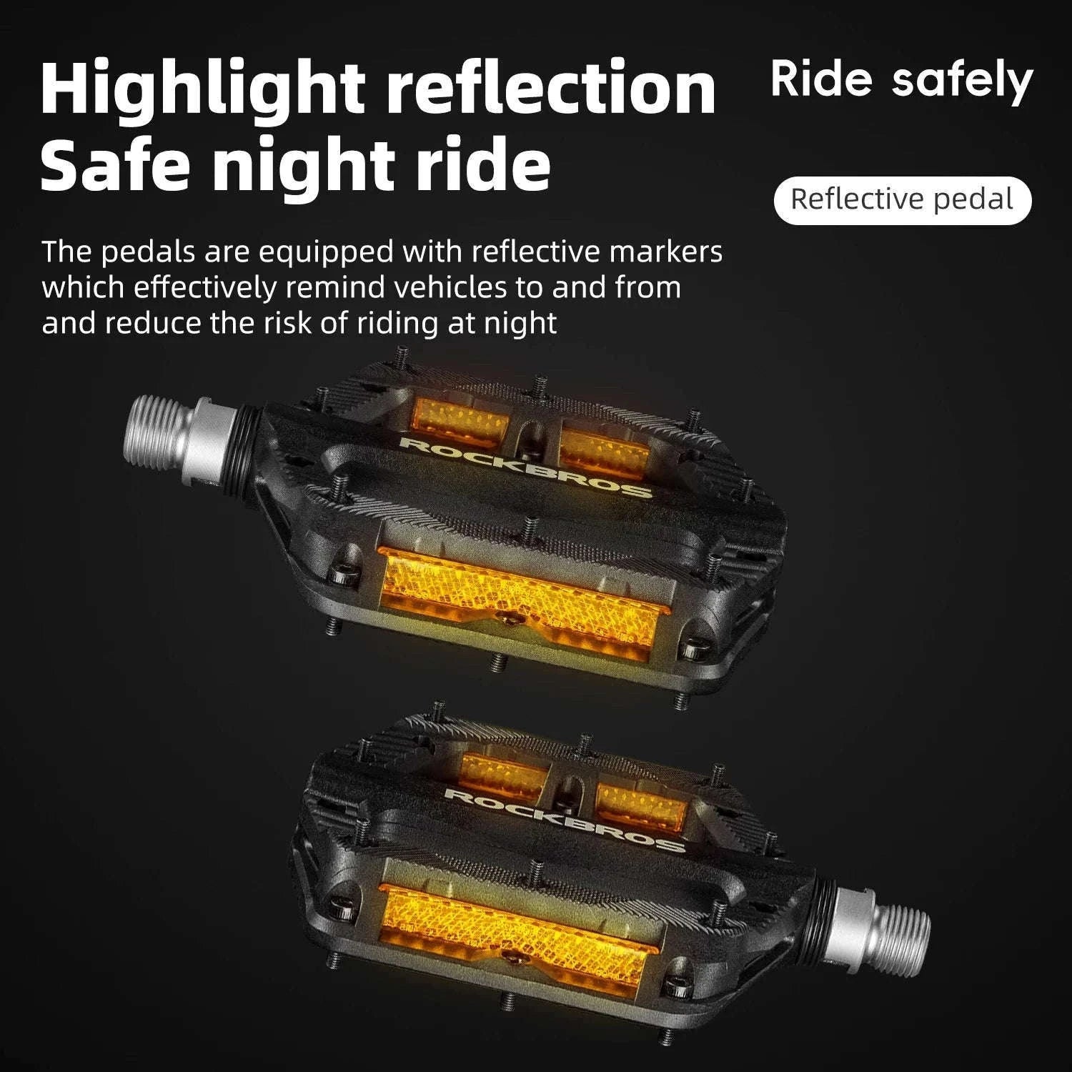 Lightweight Non-Slip Bike Pedals with Sealed Bearings for All Bikes-BP2501-4