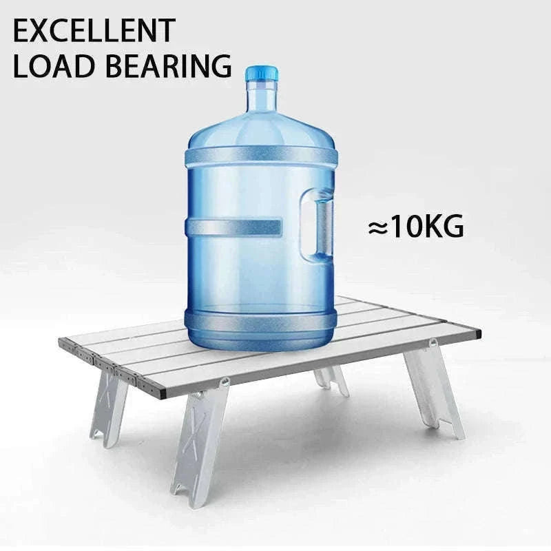 Lightweight Roll-Up Folding Outdoor Table for Camping and Picnic-Black Red