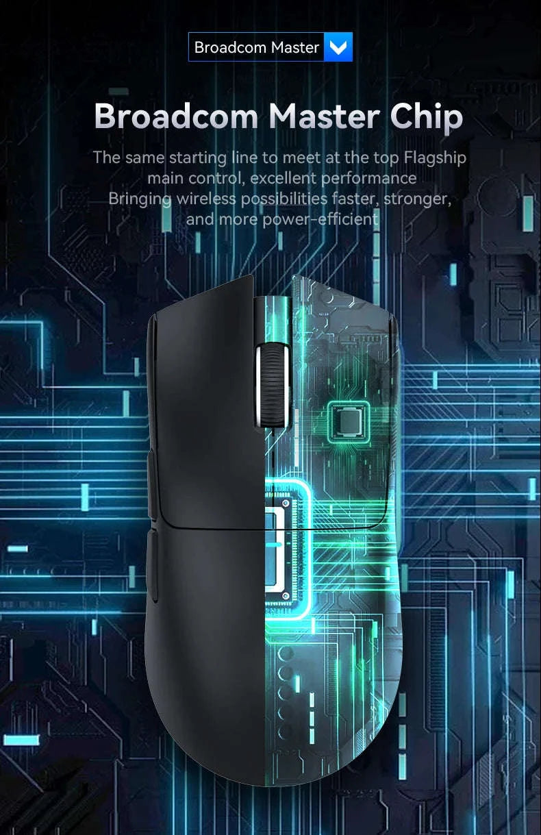 Lightweight Wireless Gaming Mouse with RGB Precision Control-black / Italy