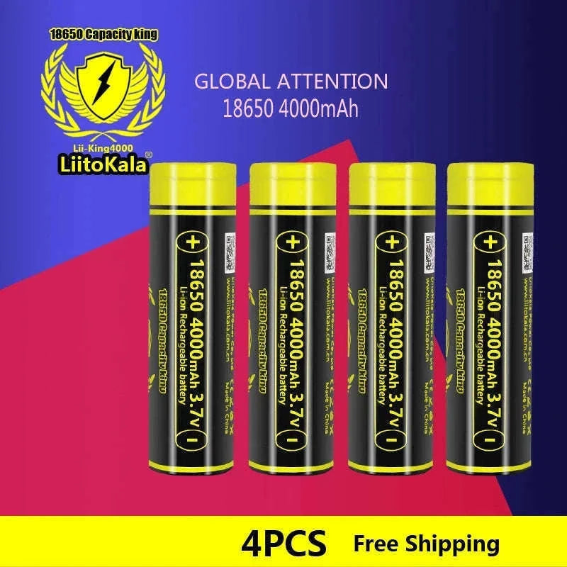 LiitoKala Lii-King4000 Rechargeable 18650 Battery 4000mAh-Default Title