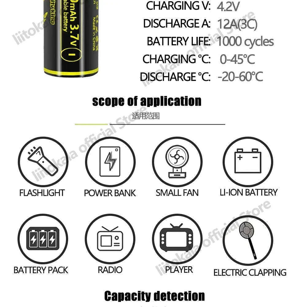 LiitoKala Lii-King4000 Rechargeable 18650 Battery 4000mAh-Default Title