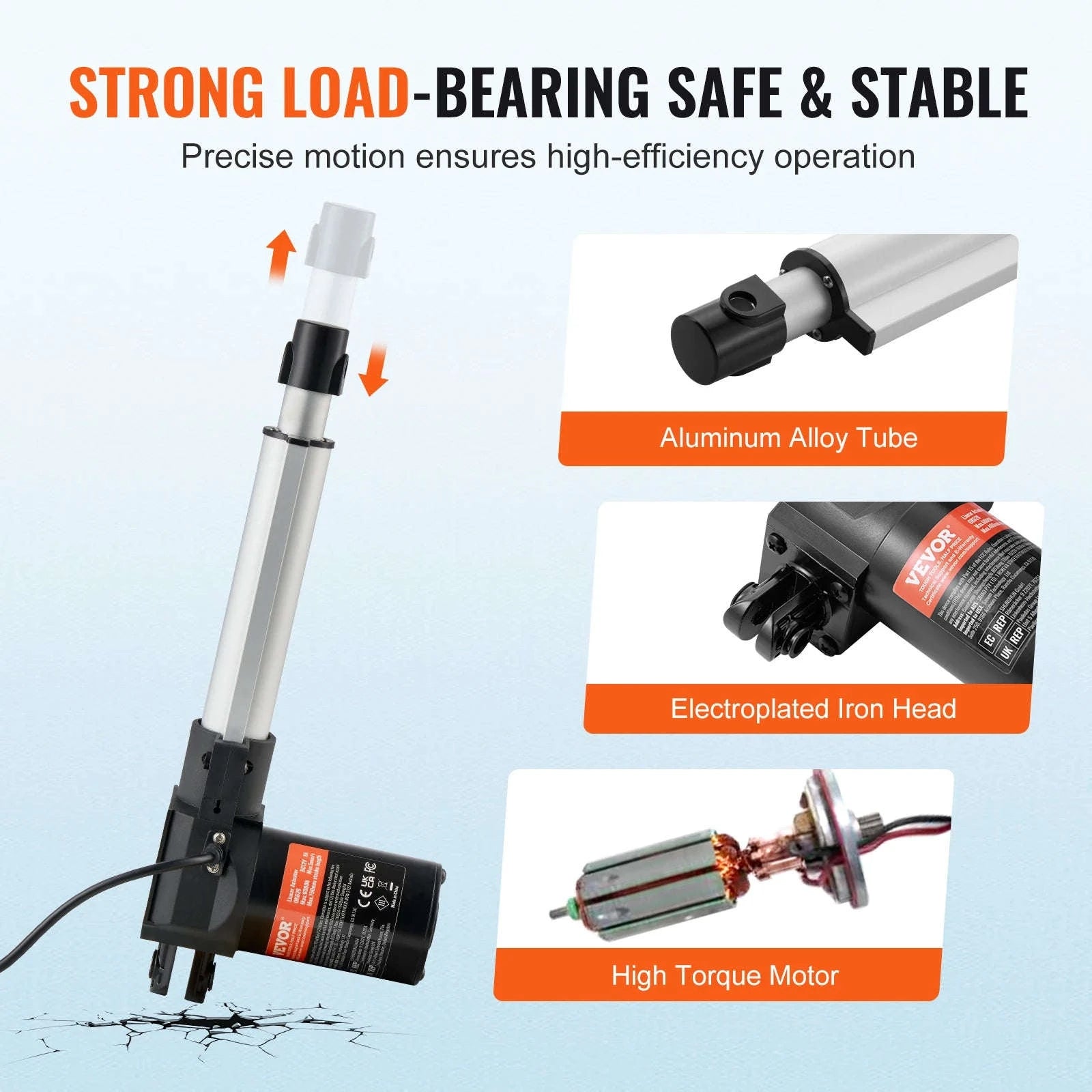 Linear Actuator 8/10/12/14/16 Inch 12V 6000N 5mm/s with Mounting Bracket-150mm / 12V / 0|Poland