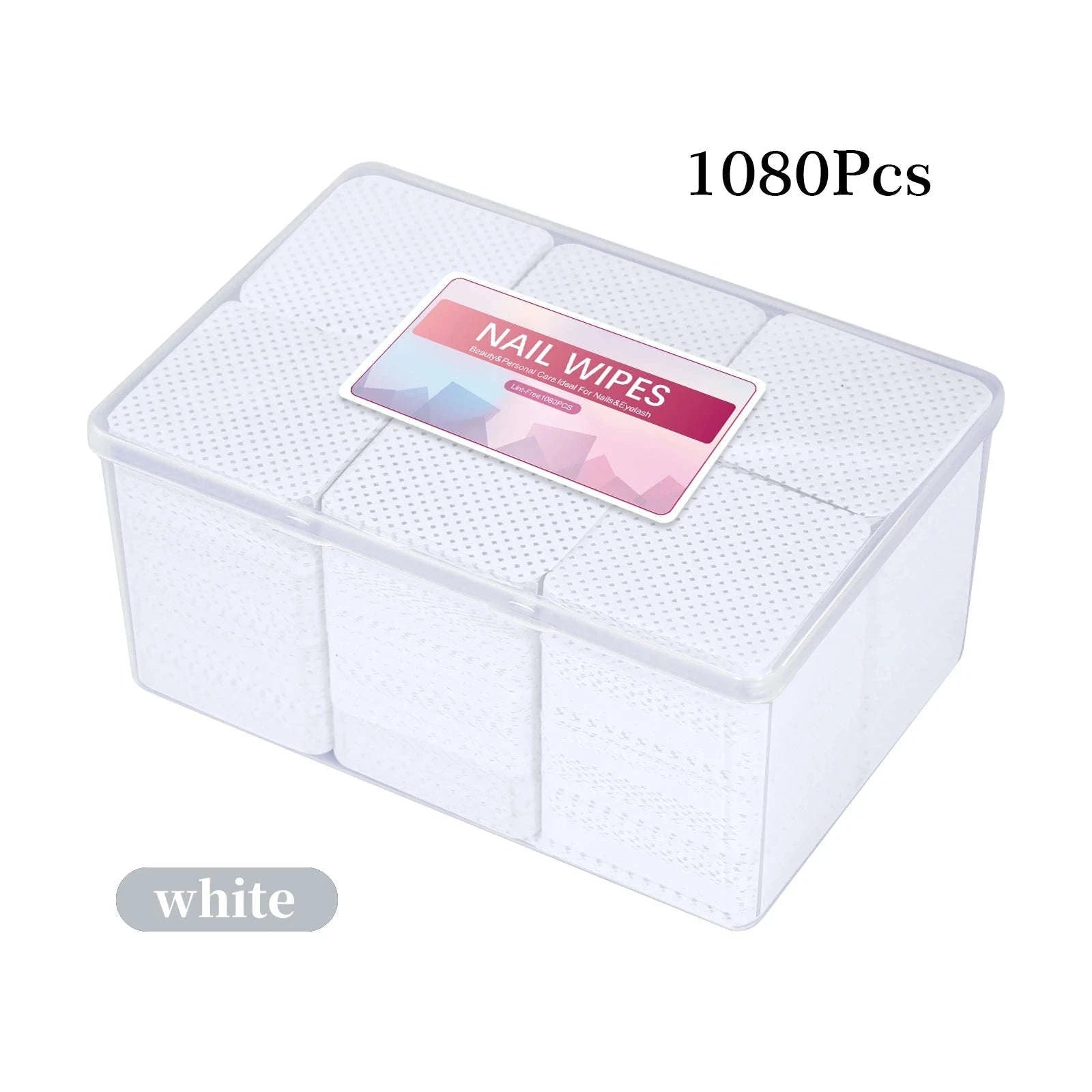 Lint-Free Nail Wipes (200PCS)-White-200pcs