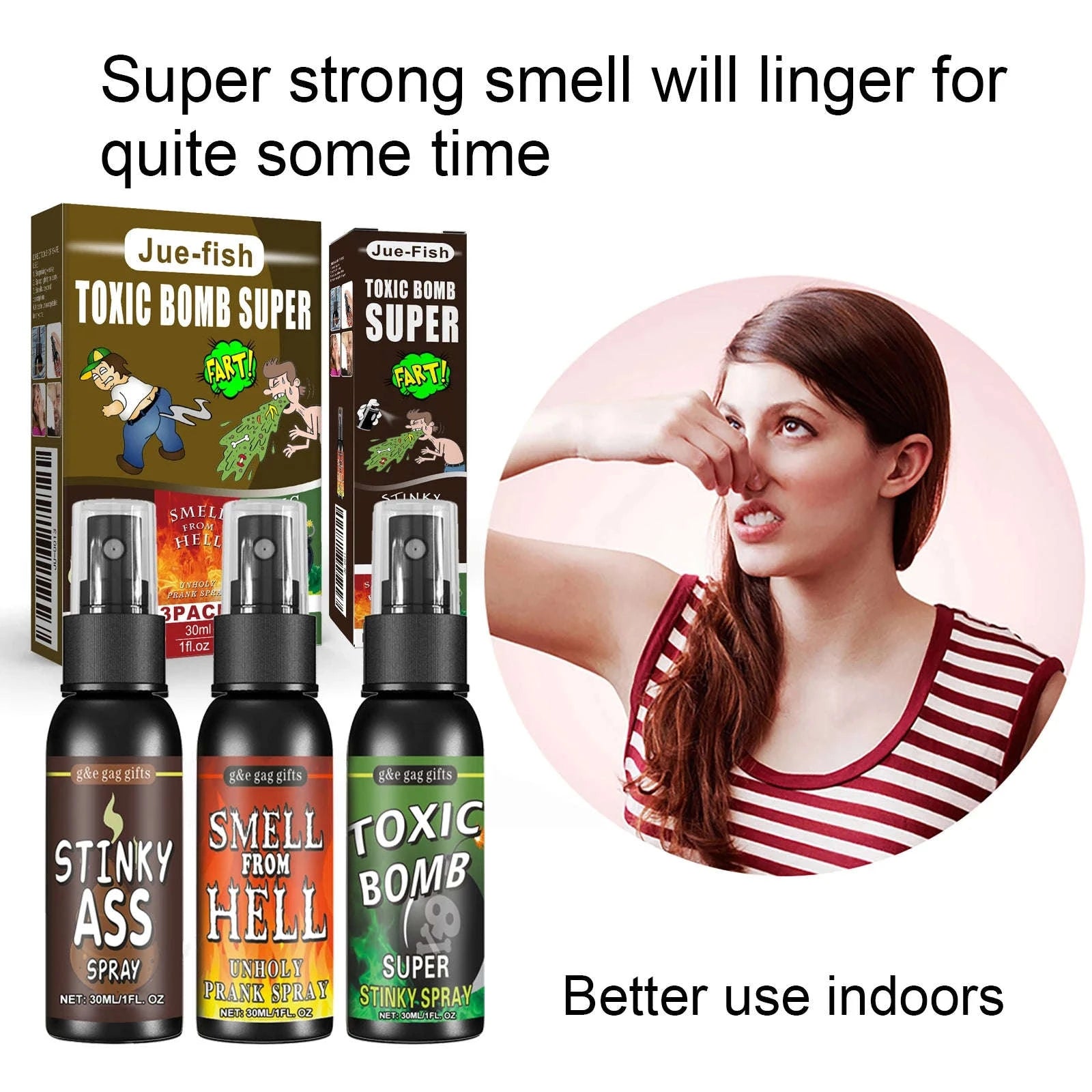 Liquid Fart Prank Spray – Stink Bomb Gag for Hilarious Reactions-4pc / United States