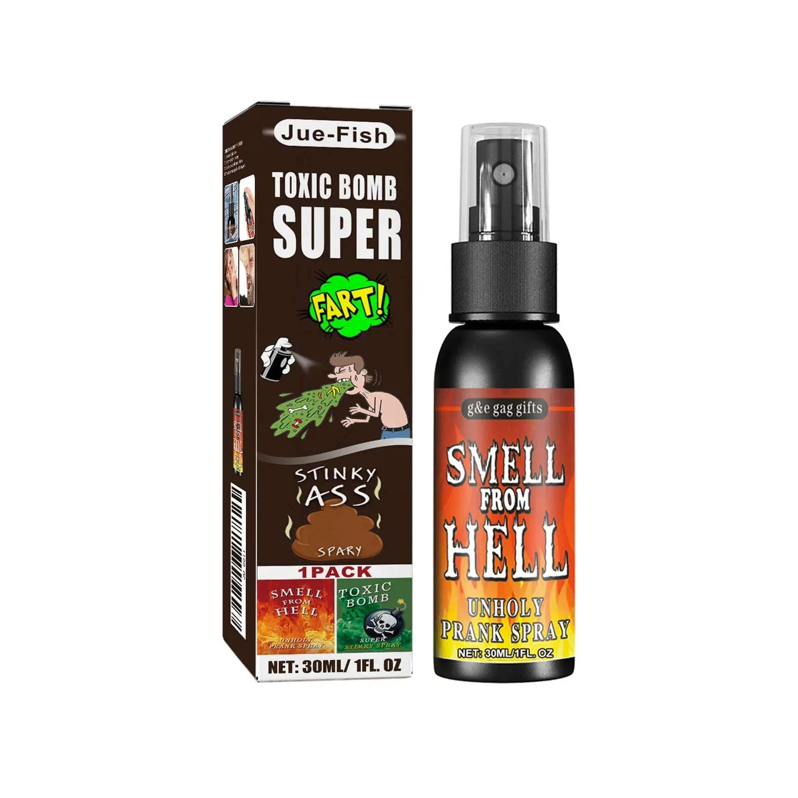 Liquid Fart Prank Spray – Stink Bomb Gag for Hilarious Reactions-4pc / United States