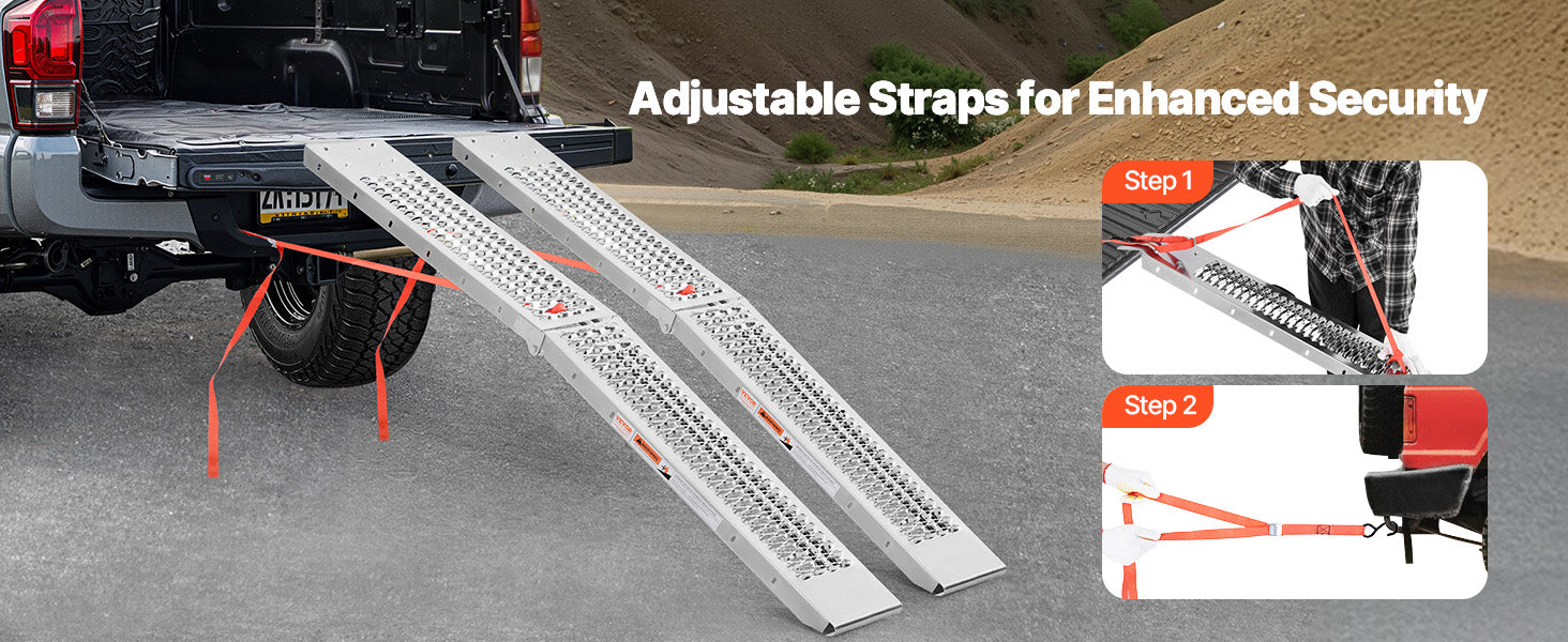 1000lbs Steel Loading Ramps 2-Pack Foldable ATV UTV Motorcycle