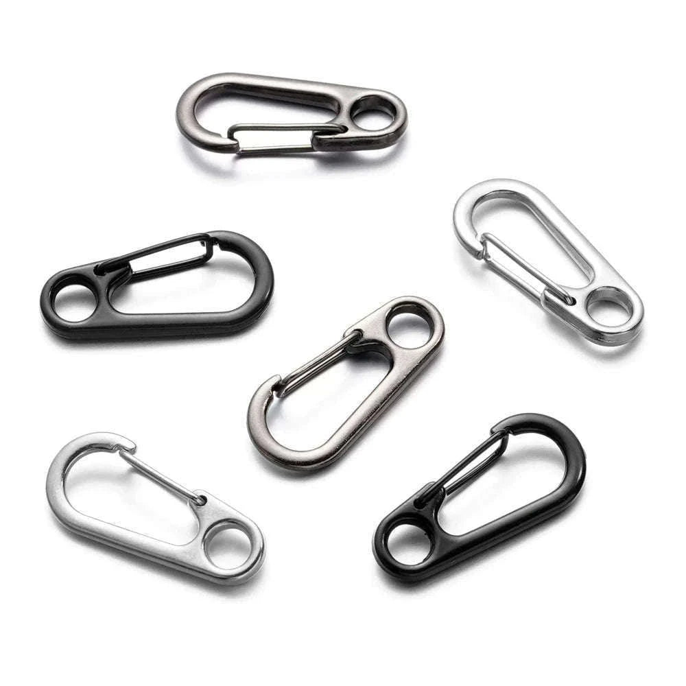 Lobster Clasp Carabiners Zinc Alloy Snap Hooks for Keys-Black / 5pcs