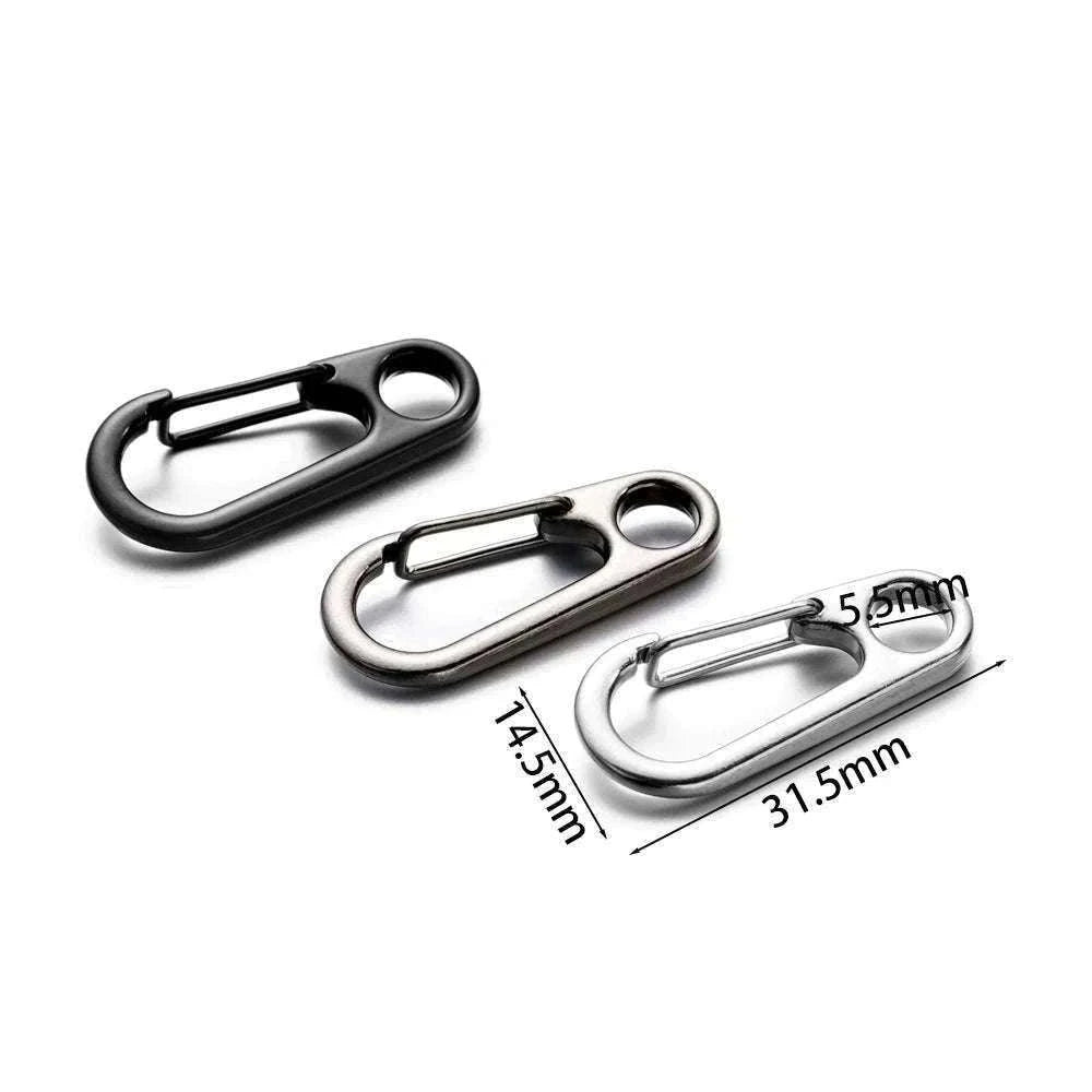 Lobster Clasp Carabiners Zinc Alloy Snap Hooks for Keys-Black / 5pcs