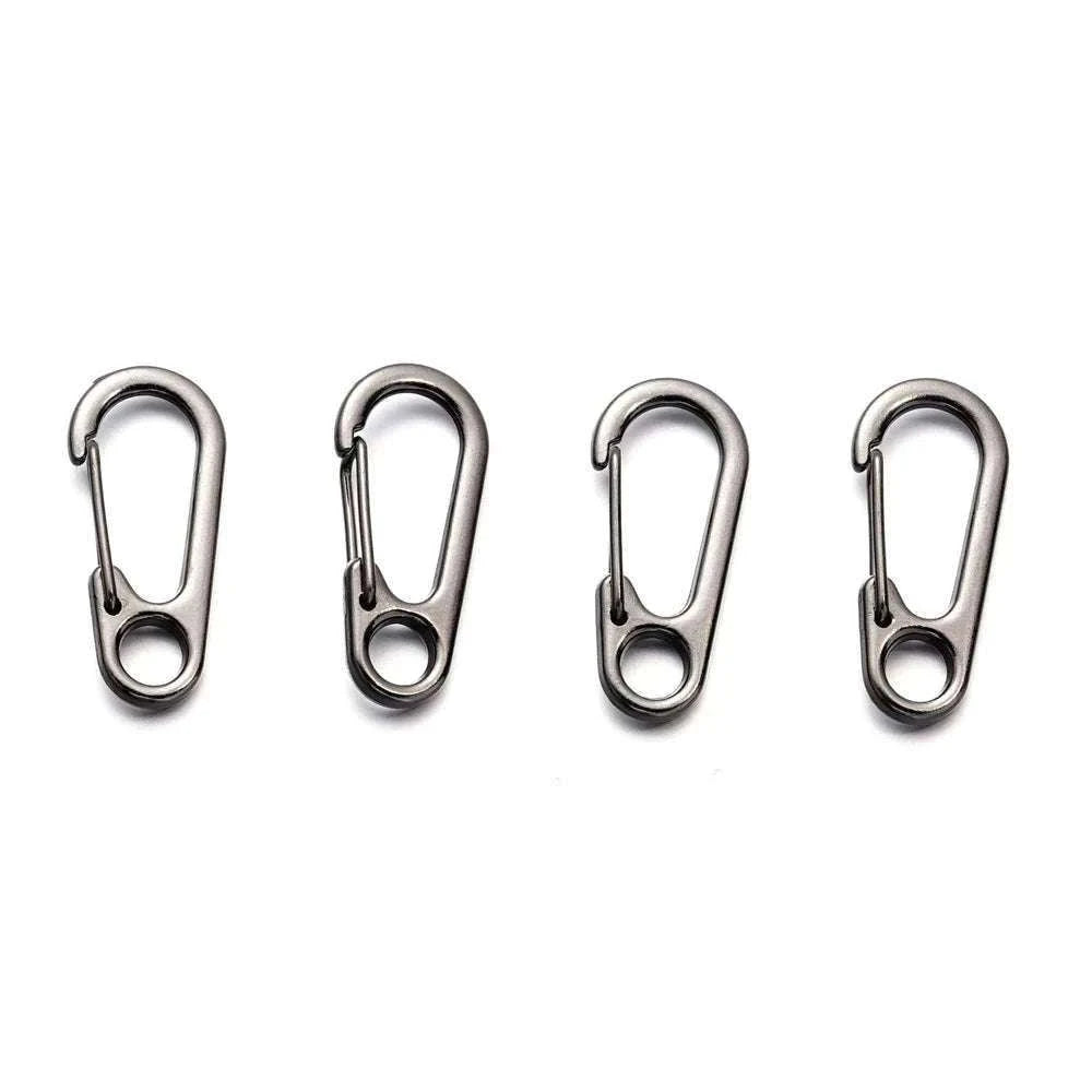 Lobster Clasp Carabiners Zinc Alloy Snap Hooks for Keys-Black / 5pcs