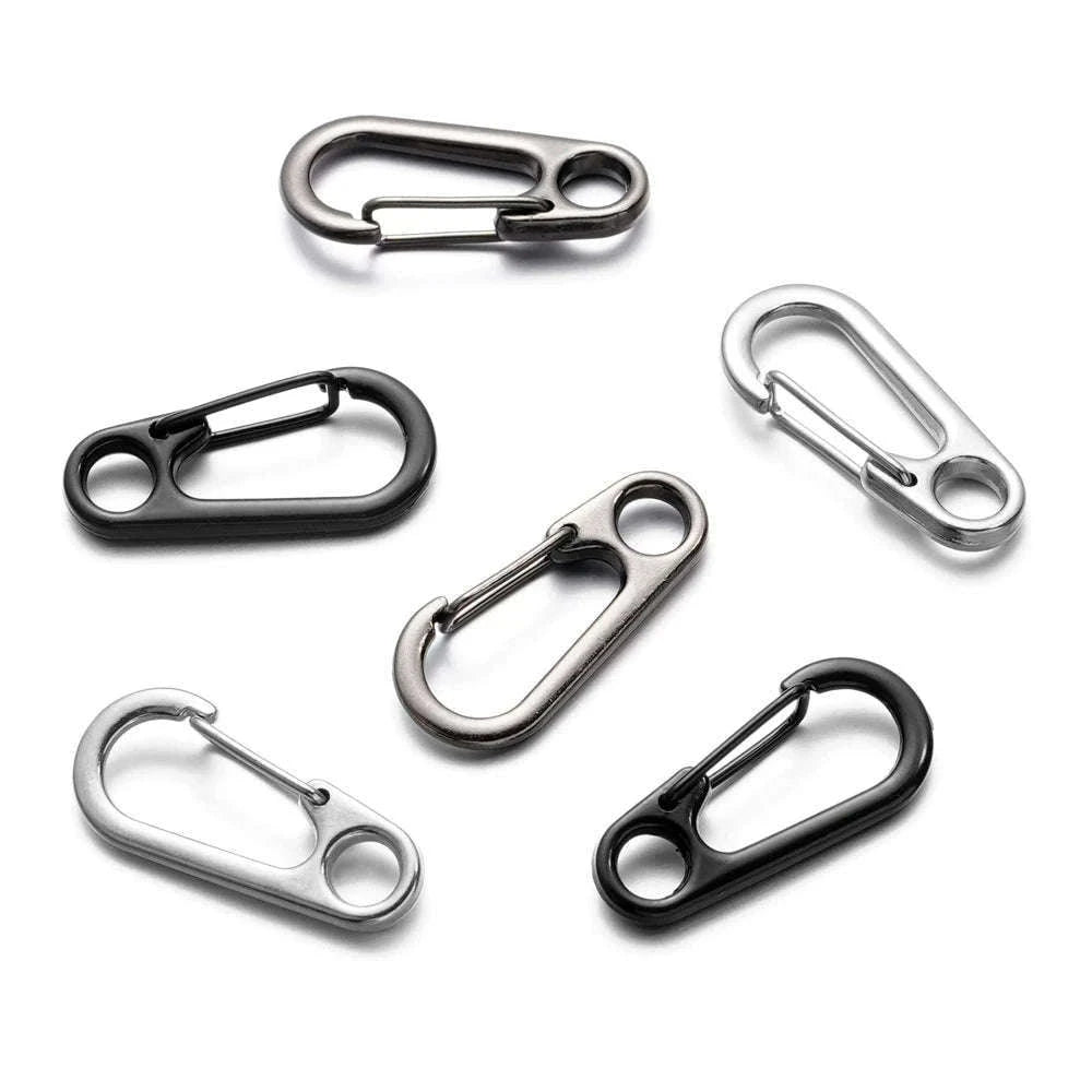 Lobster Clasp Carabiners Zinc Alloy Snap Hooks for Keys-Black / 5pcs
