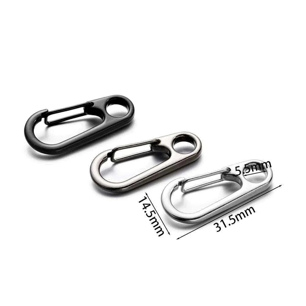 Lobster Clasp Carabiners Zinc Alloy Snap Hooks for Keys-Black / 5pcs
