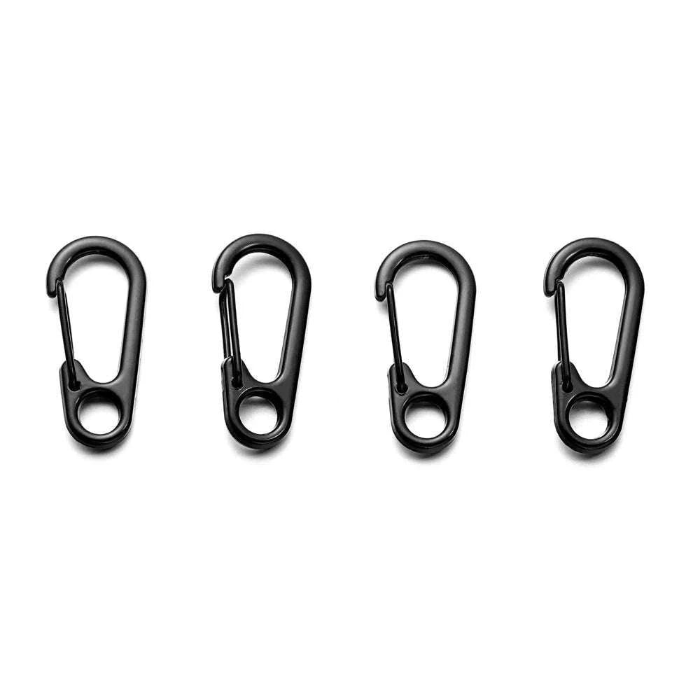 Lobster Clasp Carabiners – Zinc Alloy Snap Hooks Keychains-Black / 5pcs