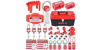 Lockout Tagout Kit Set with Padlocks, Hasps & Station (26–58 PCS)-42 PCS 1 Tool Box / United States