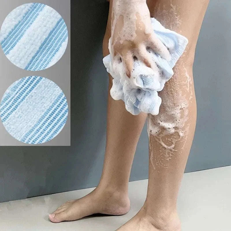 Long Bath Brush Back Scrubber 103x21cm for Shower Care-Blue / United States