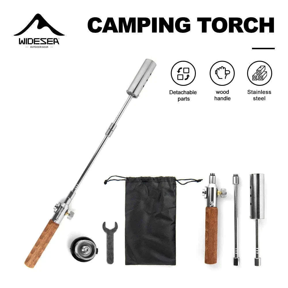 Long Handle Detachable Stainless Steel Camping Torch-WSPQ-004