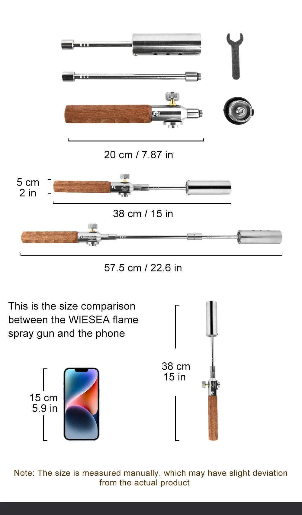 Long Handle Detachable Stainless Steel Camping Torch-WSPQ-004