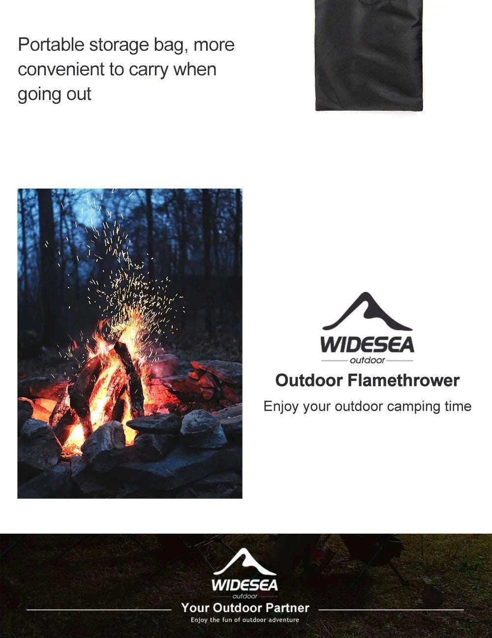 Long Handle Detachable Stainless Steel Camping Torch-WSPQ-004