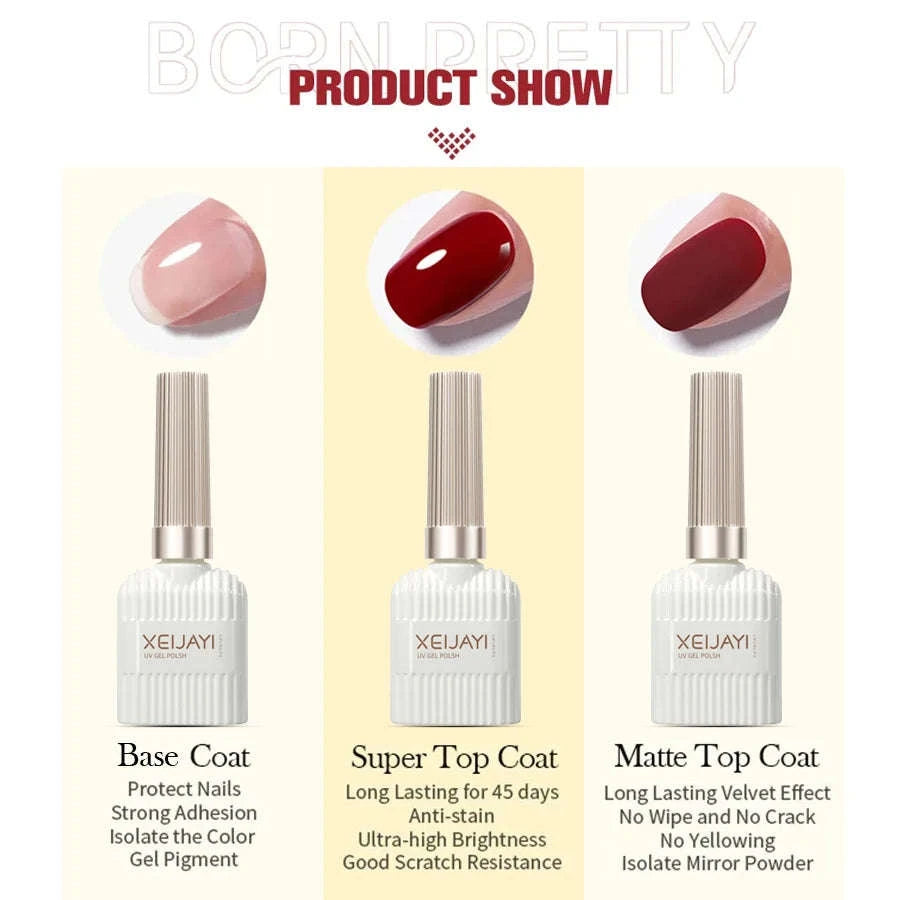 Long-Lasting Base Coat & Top Coat Nail Reinforcement Gel-2set Base Coat