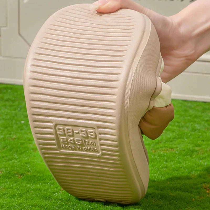 Long Plush Warm Winter Slippers for Cozy Outdoor Comfort-Green / 44-45 / China Mainland