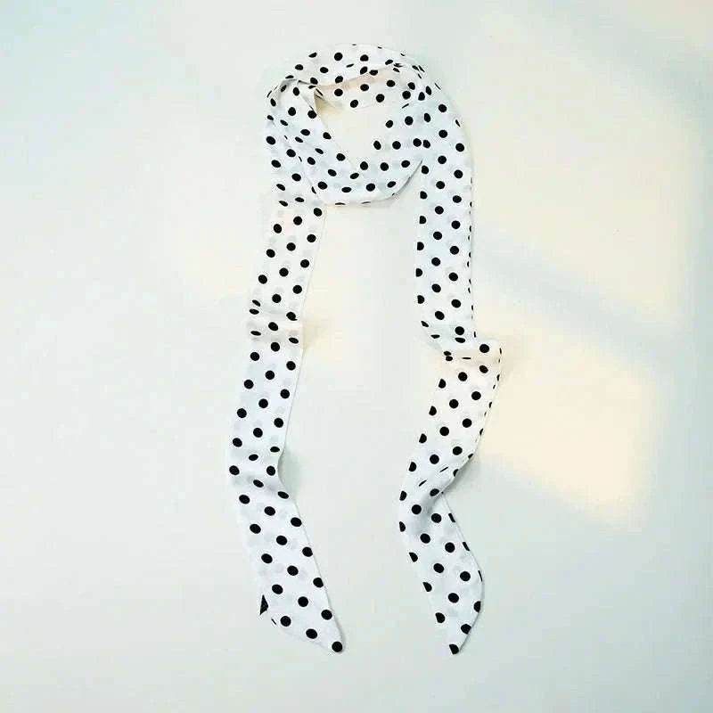 Long Polka Dot Ribbon Choker Necklace for Elegant Everyday Style-Style1