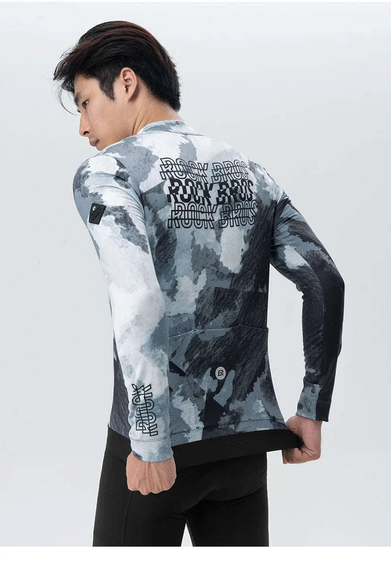 Long Sleeve Thermal Cycling Jersey for Cold Weather-YDWT008-1-a / Asian XL(EUR L)