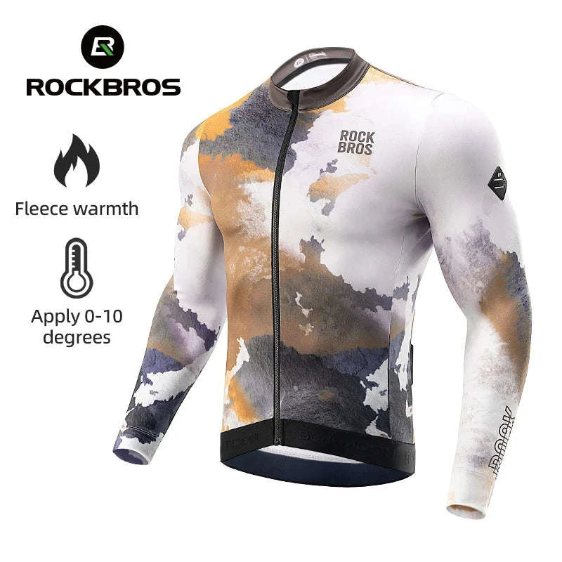 Long Sleeve Thermal Cycling Jersey for Cold Weather-YDWT008-1-a / Asian XL(EUR L)