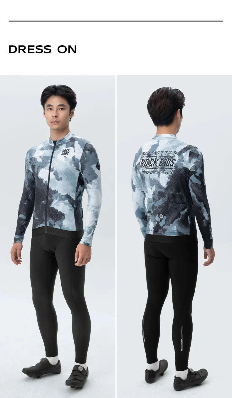 Long Sleeve Thermal Cycling Jersey for Cold Weather-YDWT008-1-a / Asian XL(EUR L)