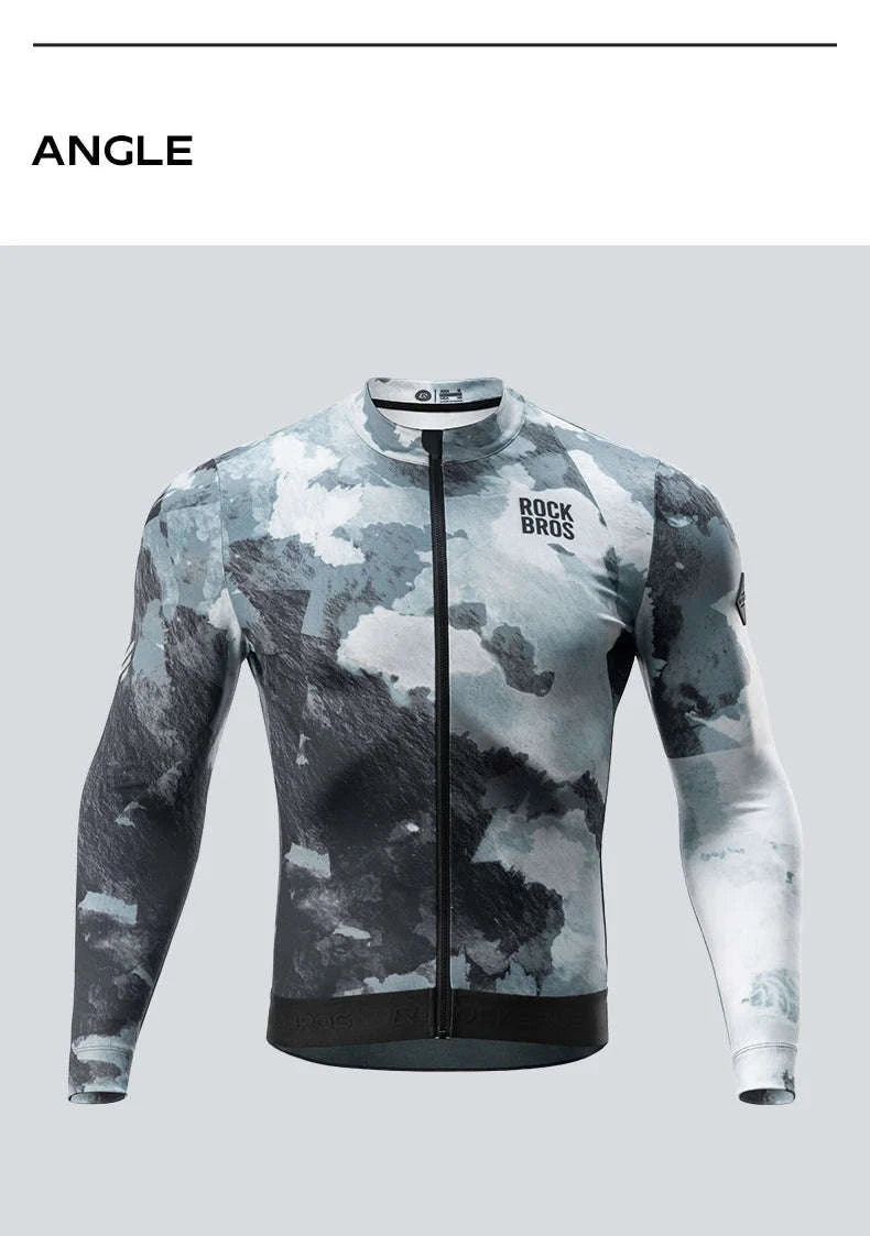 Long Sleeve Thermal Cycling Jersey for Cold Weather-YDWT008-1-a / Asian XL(EUR L)