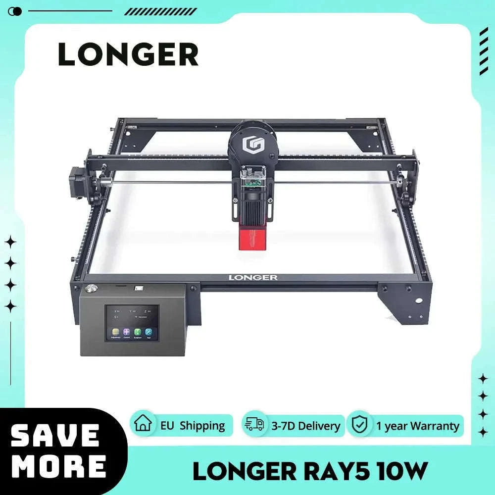 LONGER RAY5 10W Laser Engraver, 0.06mm Precision Spot-RAY5 10W / GERMANY