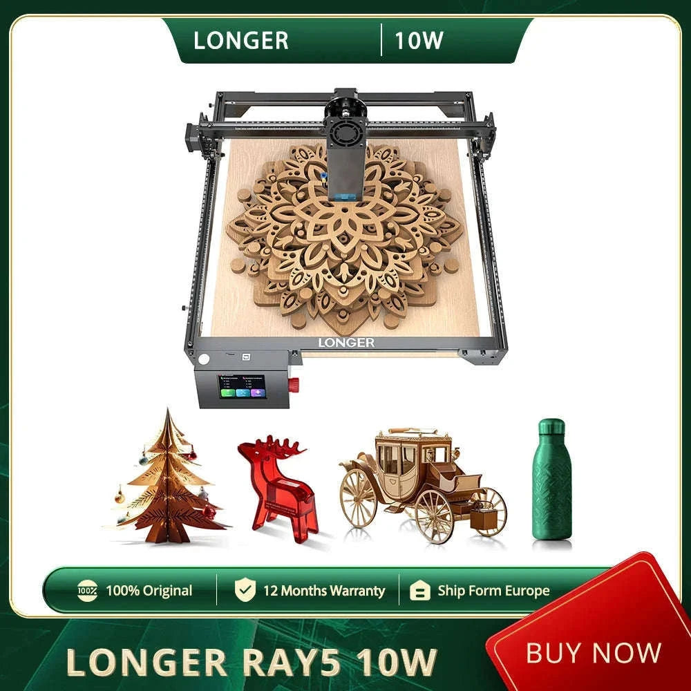 LONGER RAY5 10W Laser Engraver with Touch Control and WiFi-LONGER RAY5 10W / Poland / 10W