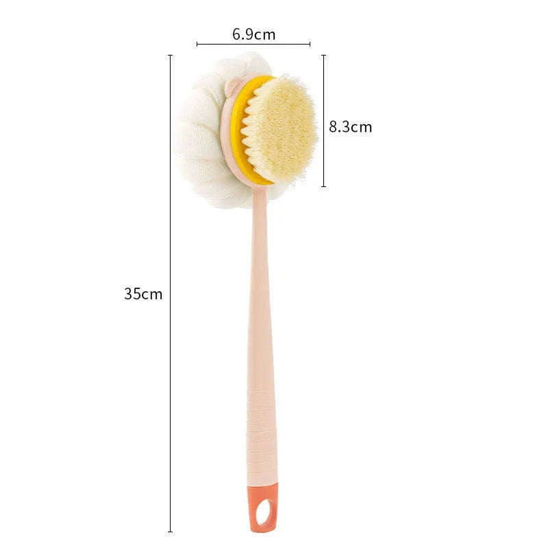 Loofah Back Scrubber with Long Handle for Easy Bath Exfoliation-yushua-fense